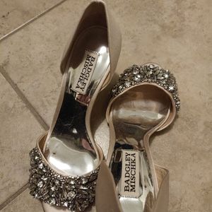 Badgley mischka bridal heels
